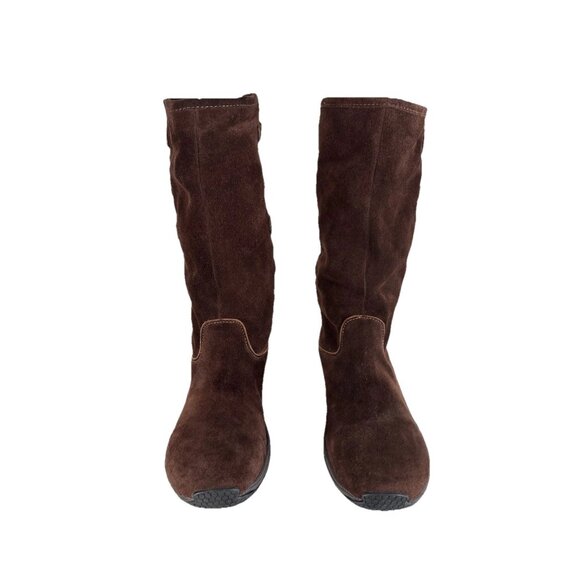 Sierrawest Brown Suede Mid-Calf Winter Boots Women’s 8.5M Leather Lined Warm - Picture 1 of 14